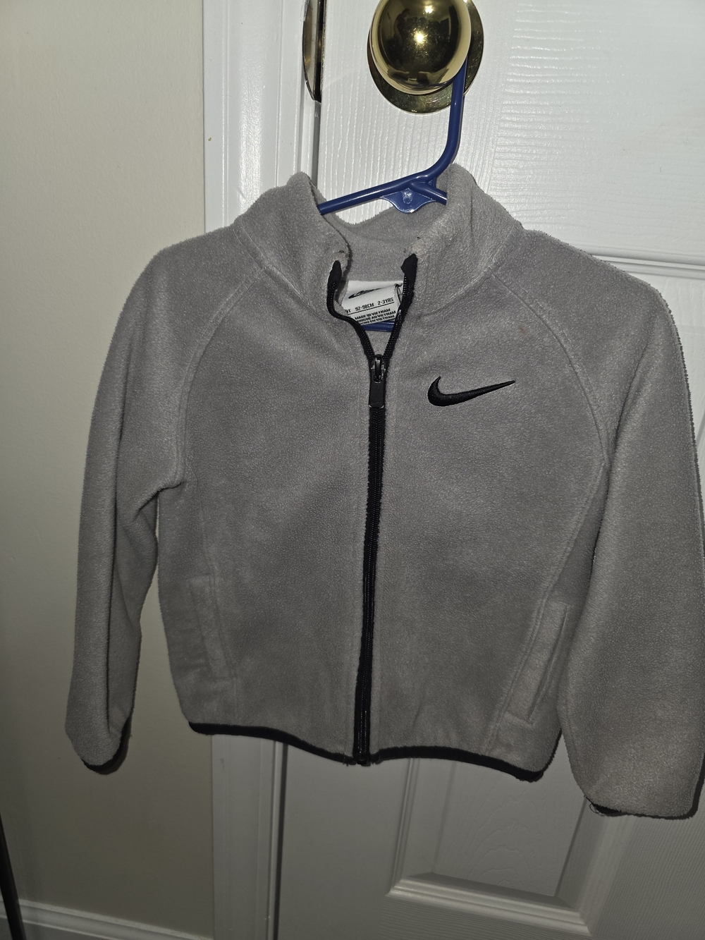 3T Nike Kids Gray Fleece Full-Zip Jacket